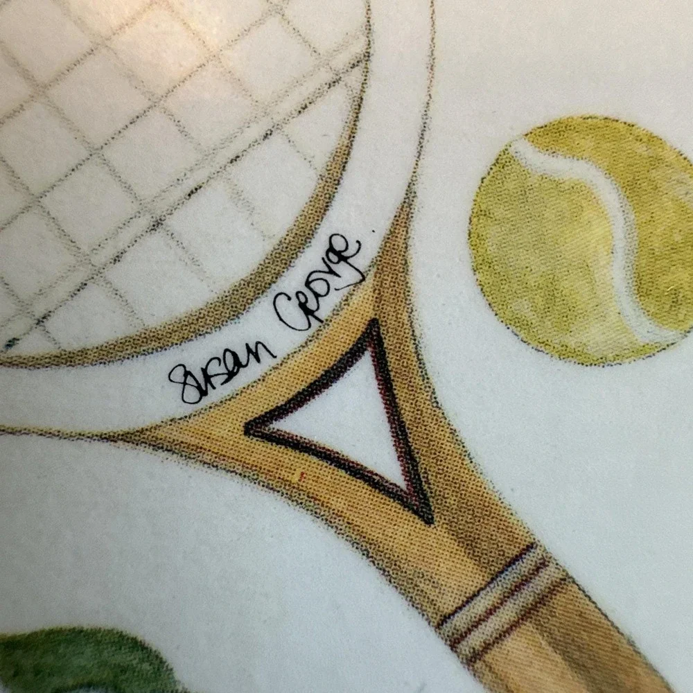 Vintage PimperneL Set‎ Point Tennis Racquet Cork Backed Coasters Set of 4
